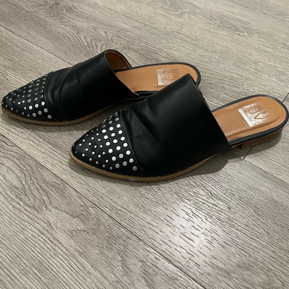 Dolce Vita Black Studded Women's Mules - Picture 2 of 6